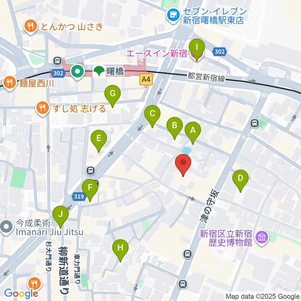 四谷ボビーズ周辺のホテル一覧地図