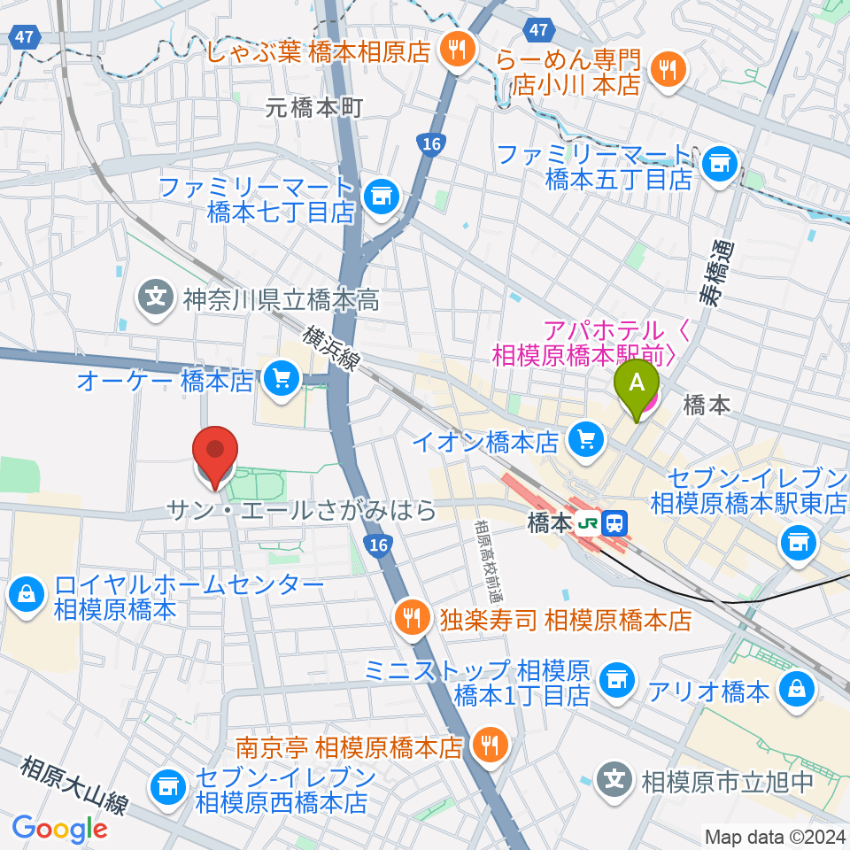 サン・エールさがみはら周辺のホテル一覧地図