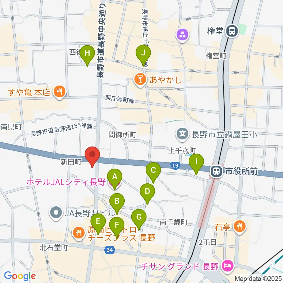 もんぜんぷら座周辺のホテル一覧地図