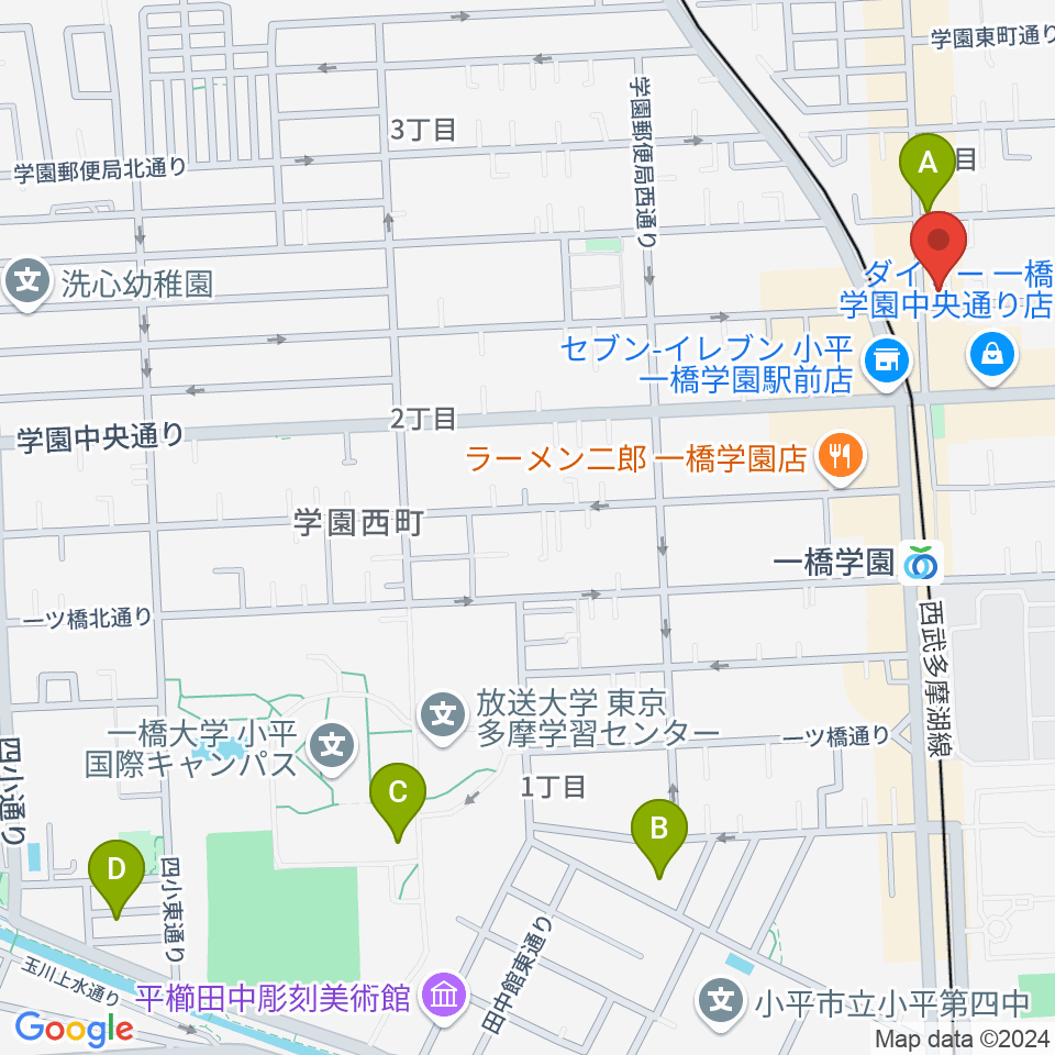 学園坂スタジオ周辺のホテル一覧地図