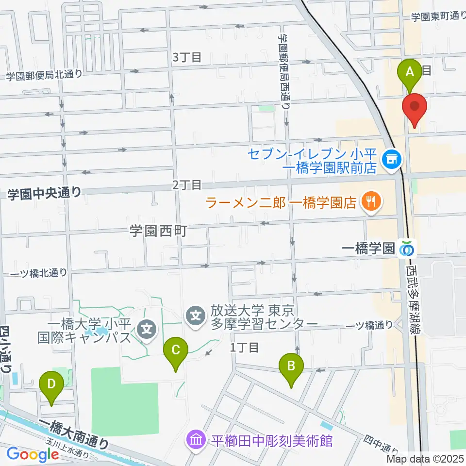学園坂スタジオ周辺のホテル一覧地図