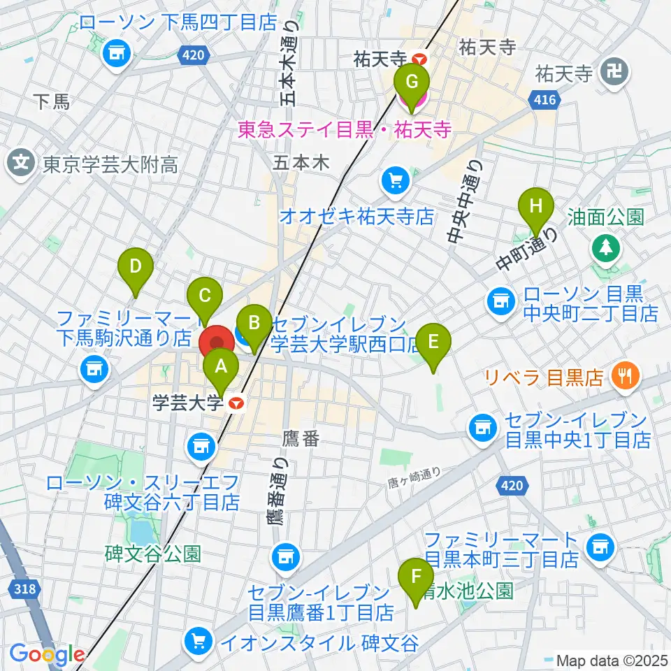 アジアンカフェ周辺のホテル一覧地図