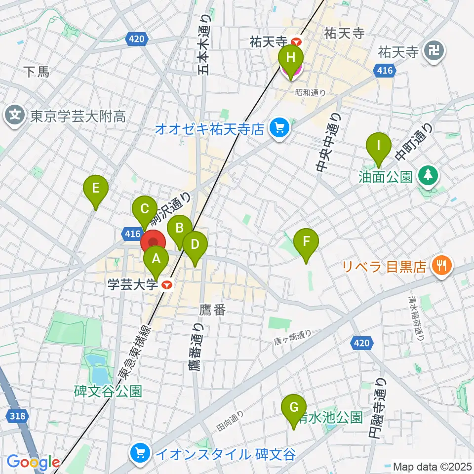 アジアンカフェ周辺のホテル一覧地図