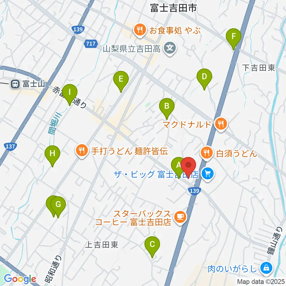エフエムふじごこ周辺のホテル一覧地図