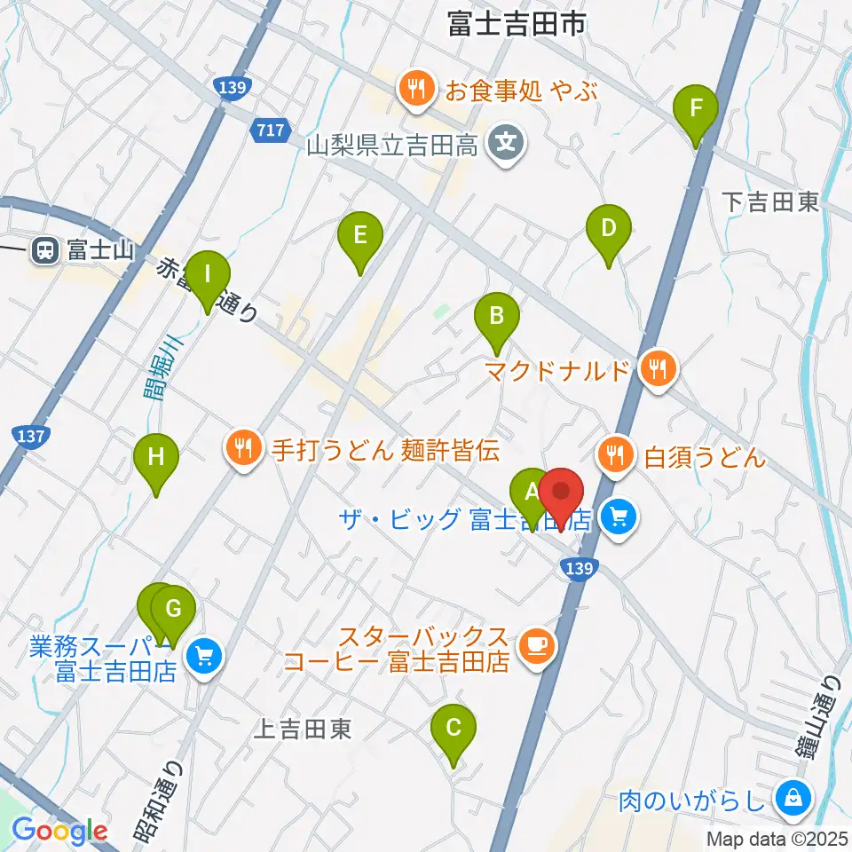 エフエムふじごこ周辺のホテル一覧地図
