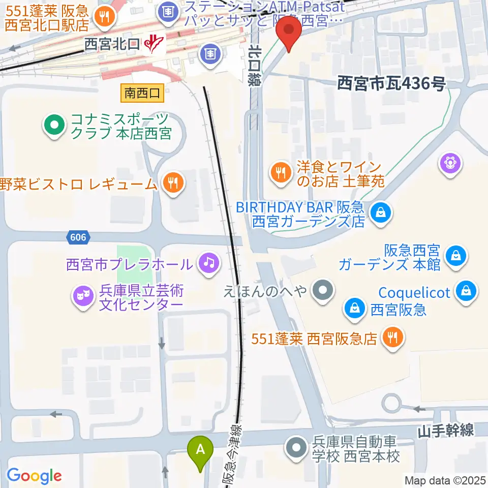 新響楽器 西宮北口オーパス店周辺のホテル一覧地図