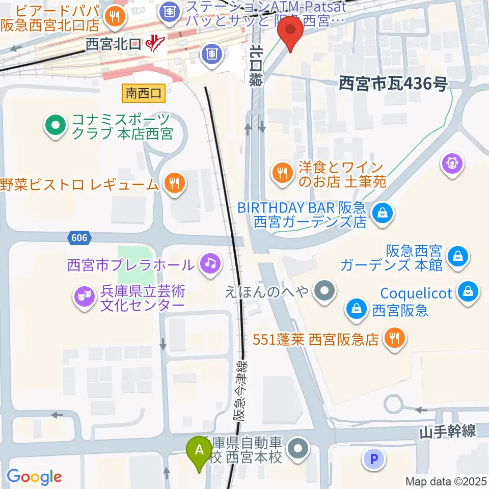 新響楽器 西宮北口オーパス店周辺のホテル一覧地図