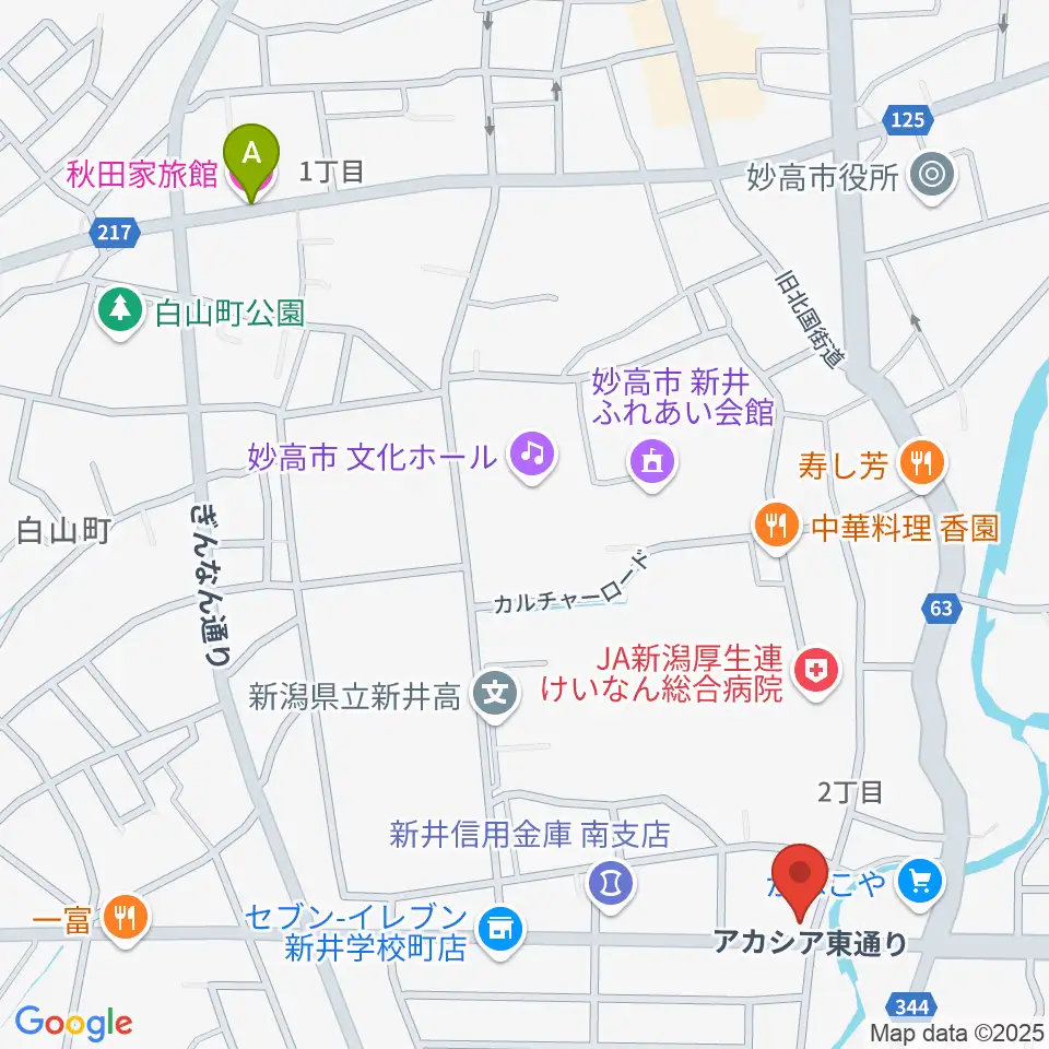 FMみょうこう周辺のホテル一覧地図