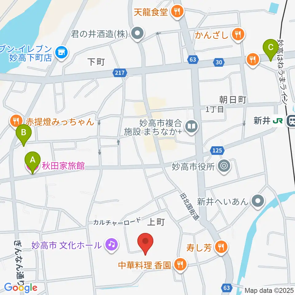 新井ふれあい会館周辺のホテル一覧地図