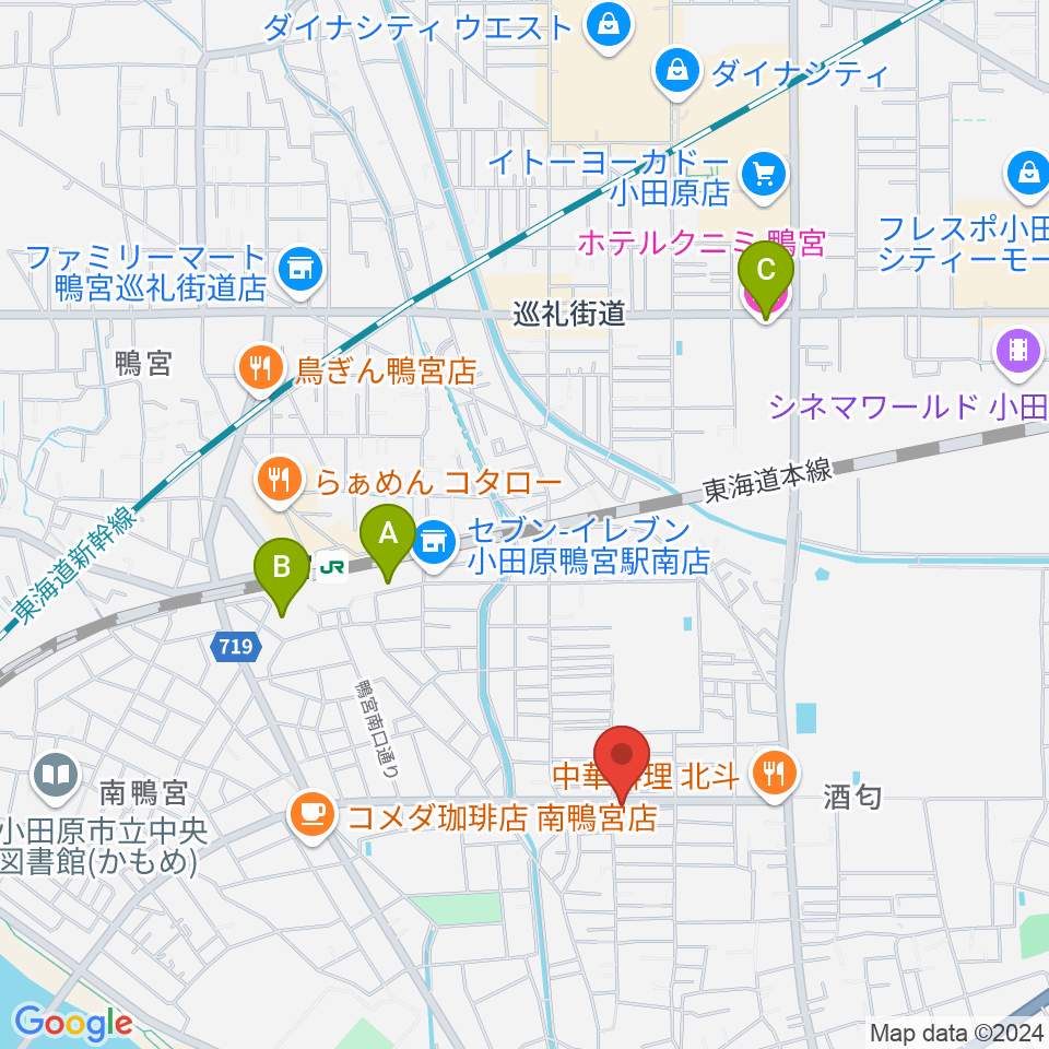 Kigoshi Custom Guitars周辺のホテル一覧地図