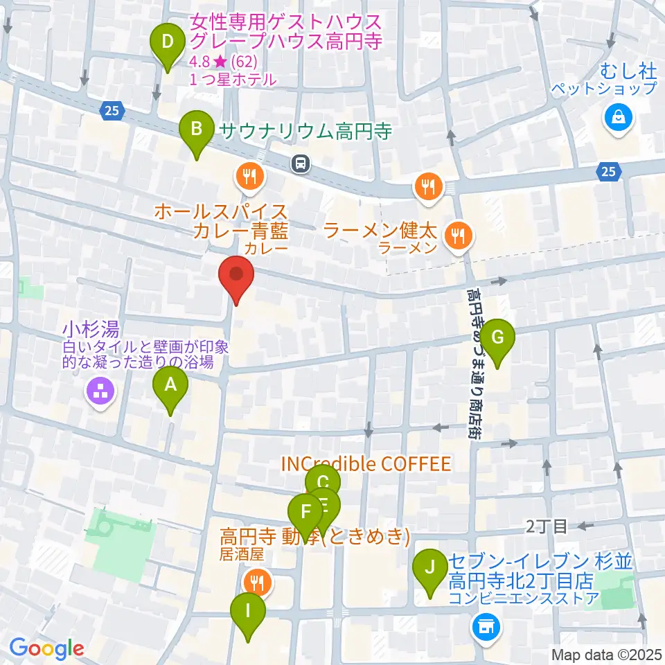 稲生座周辺のホテル一覧地図