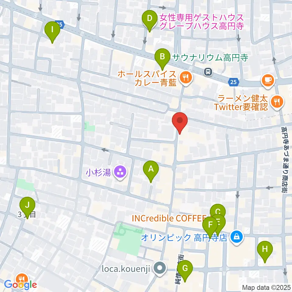 稲生座周辺のホテル一覧地図
