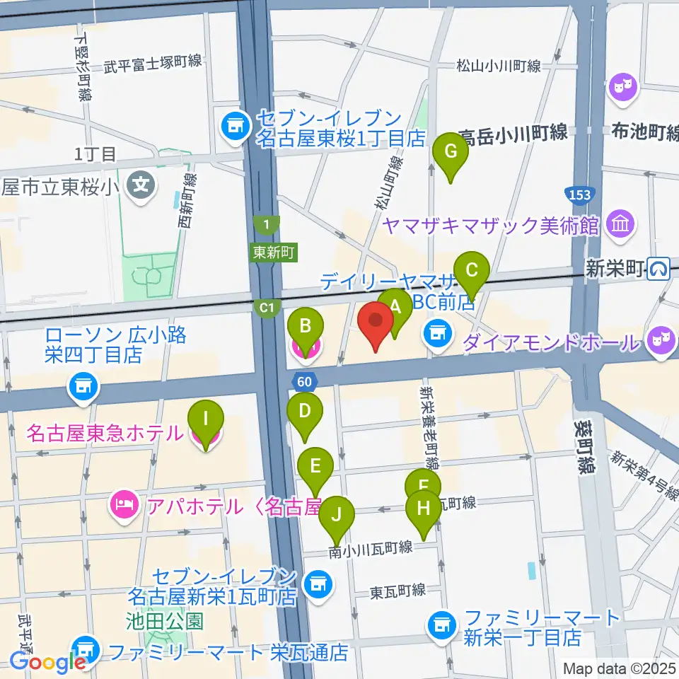 新栄RAD SEVEN周辺のホテル一覧地図