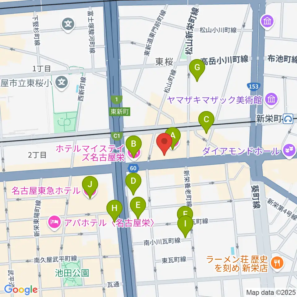 新栄RAD SEVEN周辺のホテル一覧地図