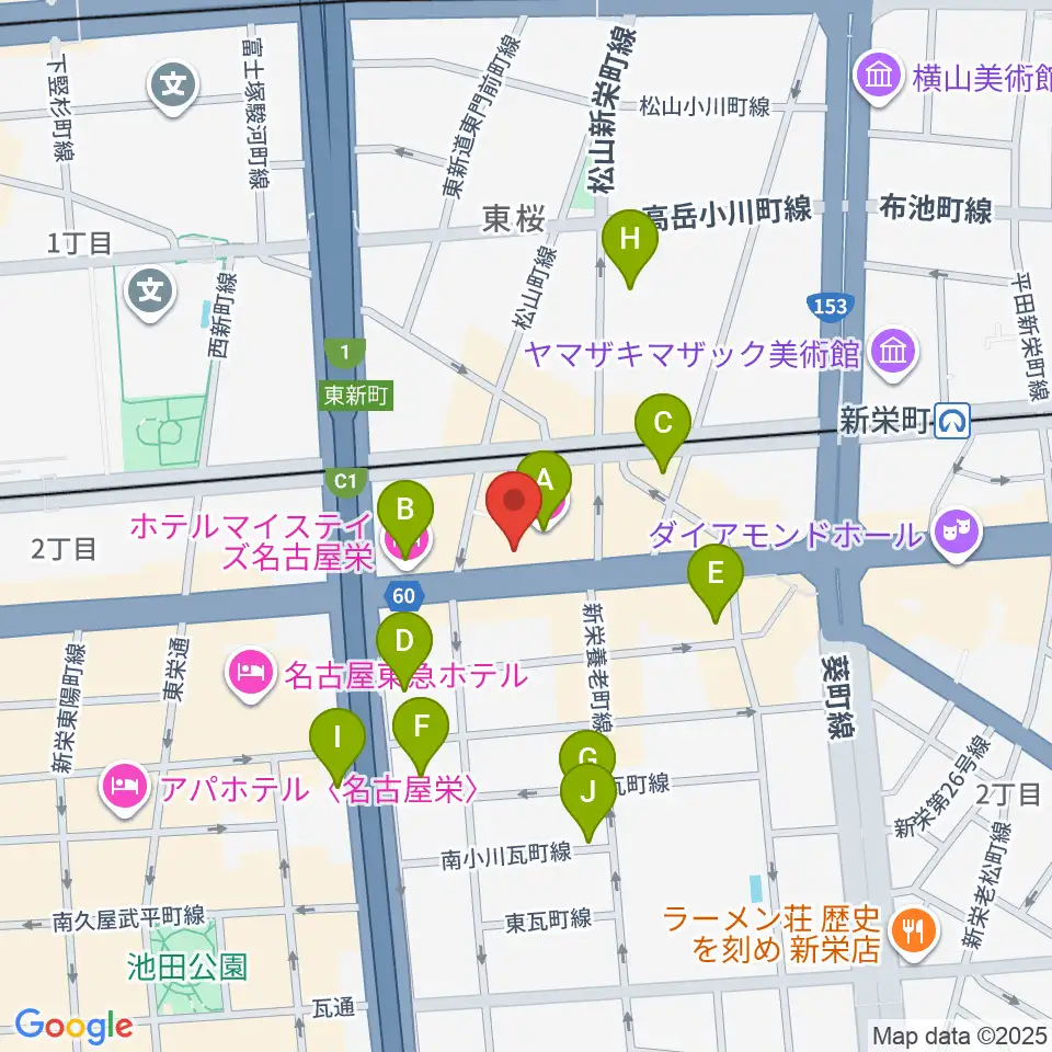 新栄RAD SEVEN周辺のホテル一覧地図