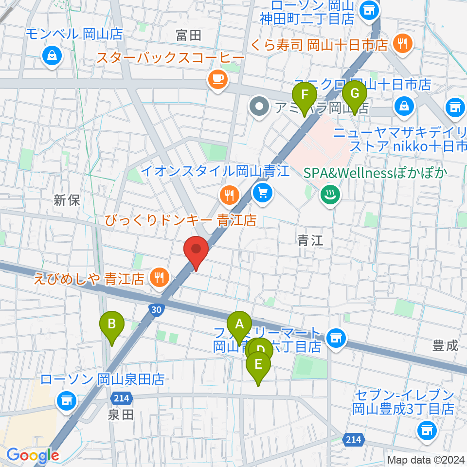 スタジオクレセント周辺のホテル一覧地図