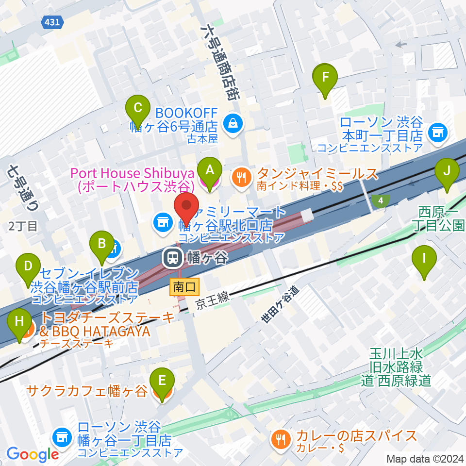 幡ヶ谷36°5周辺のホテル一覧地図