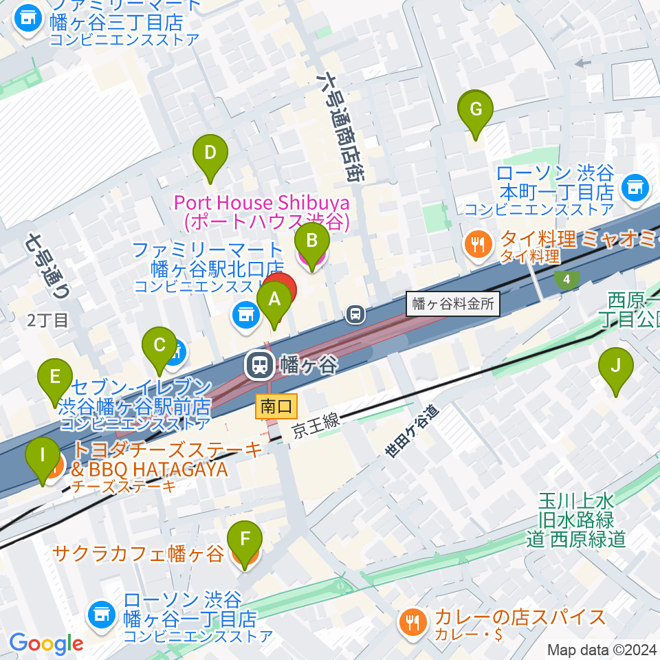 幡ヶ谷36°5周辺のホテル一覧地図