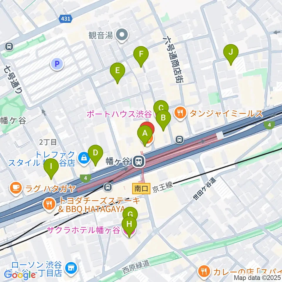 幡ヶ谷36°5周辺のホテル一覧地図