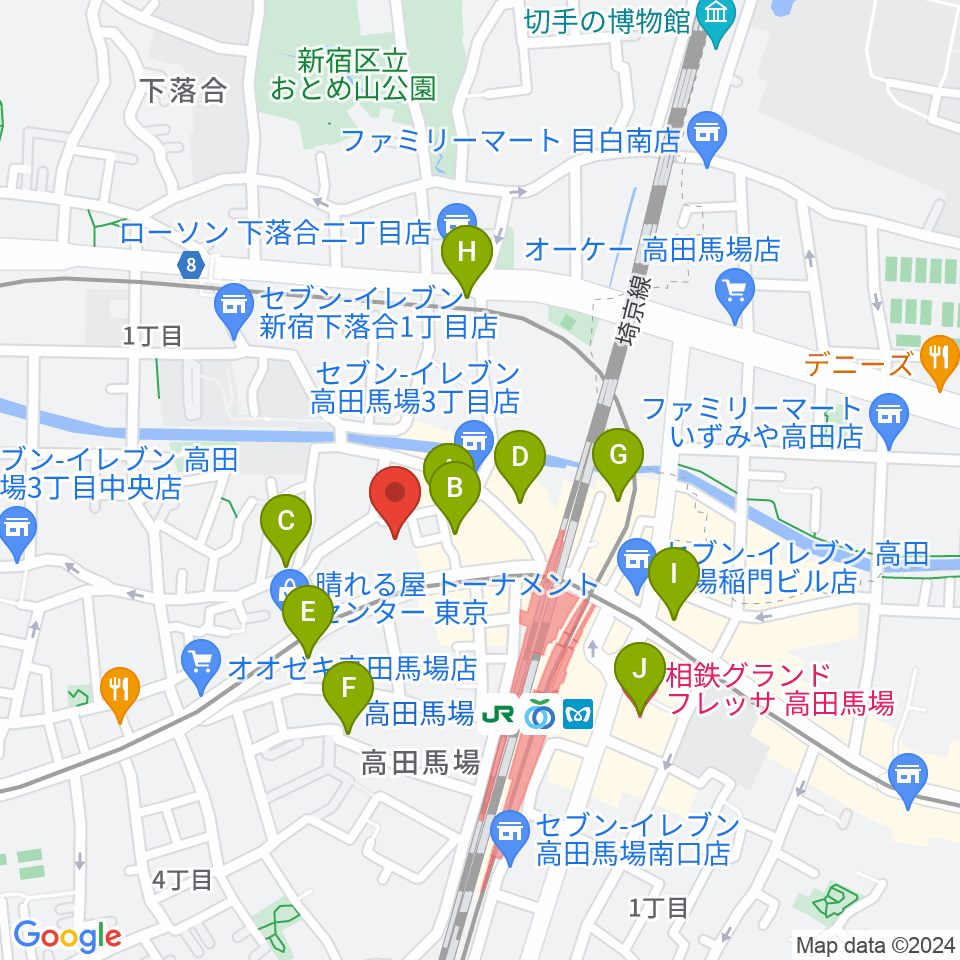 専門学校ESPエンタテインメント東京周辺のホテル一覧地図