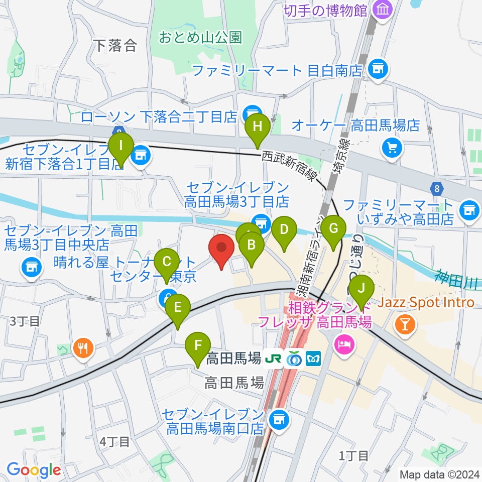 専門学校ESPエンタテインメント東京周辺のホテル一覧地図