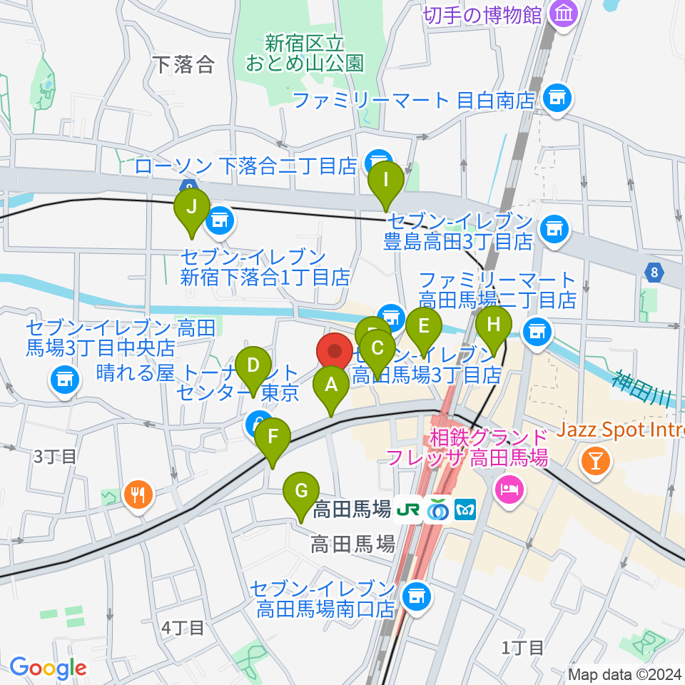 専門学校ESPエンタテインメント東京周辺のホテル一覧地図