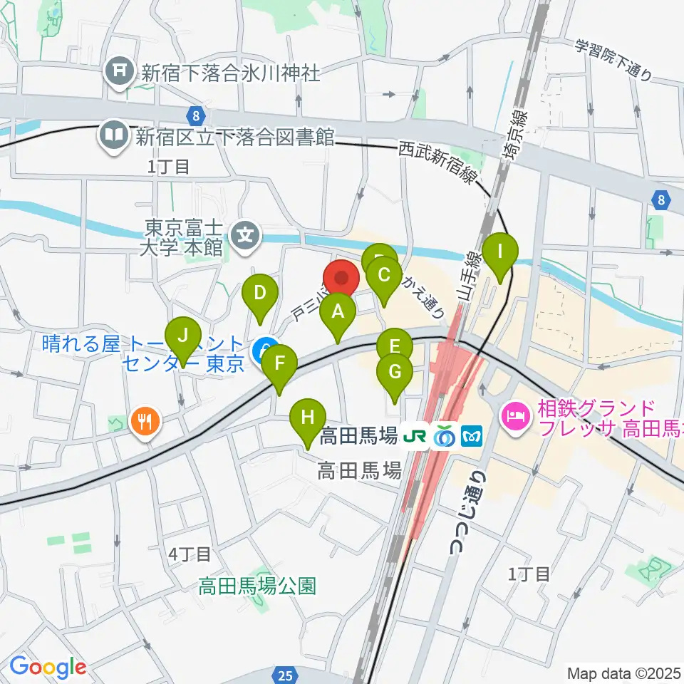 専門学校ESPエンタテインメント東京周辺のホテル一覧地図