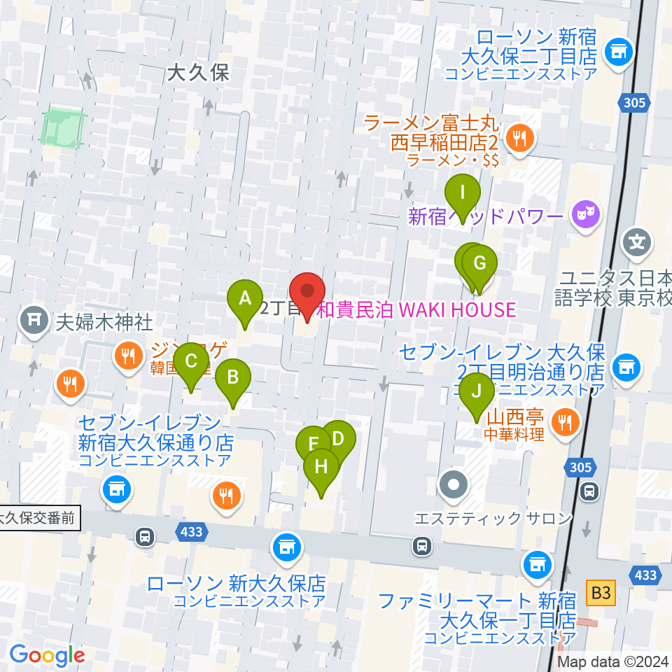 音楽センターおんがく教室周辺のホテル一覧地図