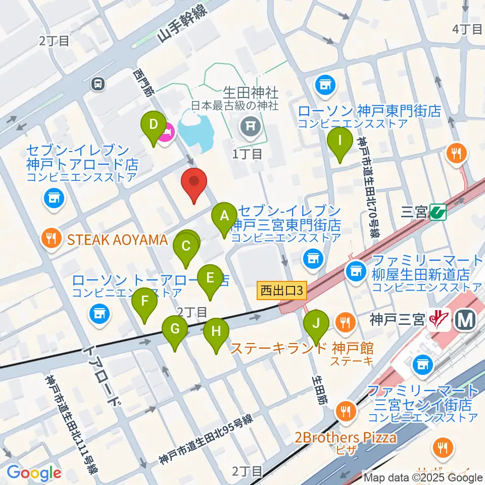 神戸チキンジョージ周辺のホテル一覧地図