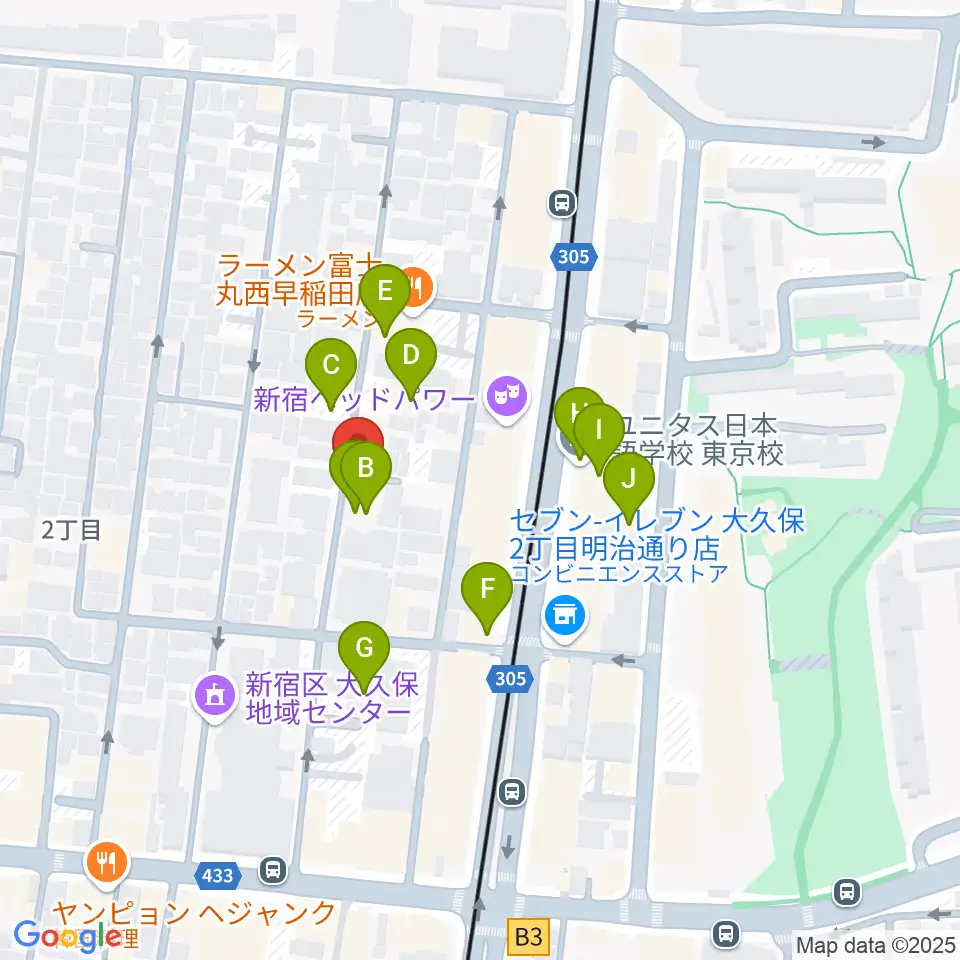 プリメラギター社周辺のホテル一覧地図