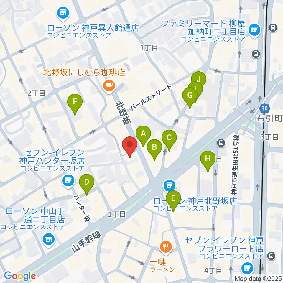 神戸SONE周辺のホテル一覧地図