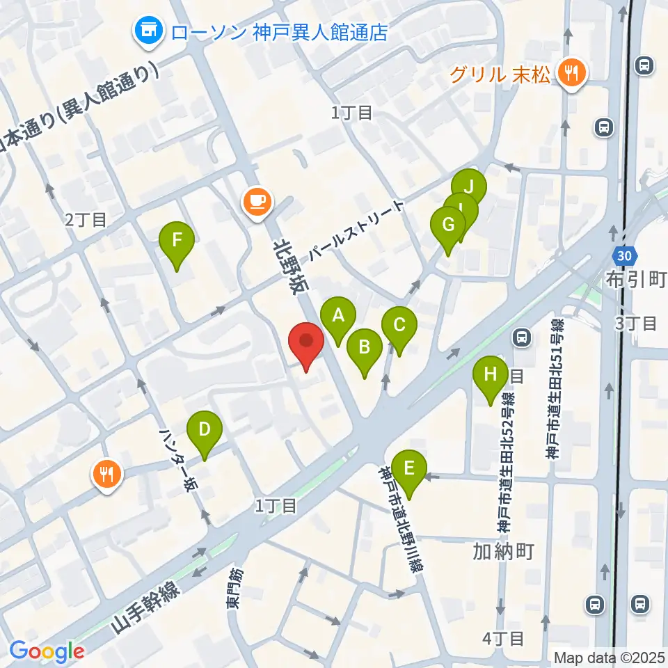 神戸SONE周辺のホテル一覧地図