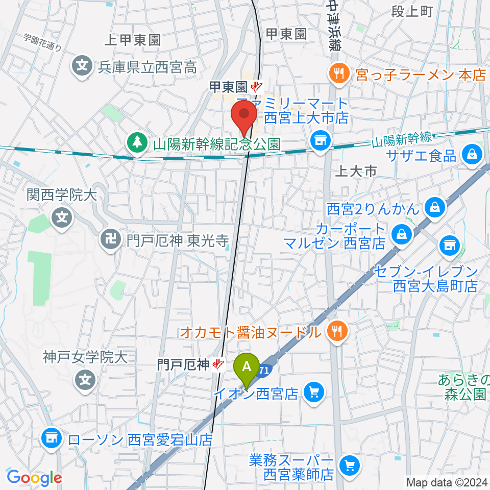 WARP STUDIO周辺のホテル一覧地図