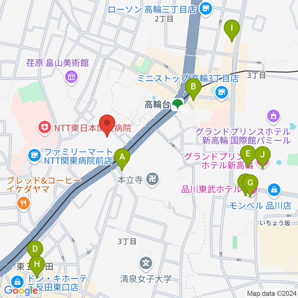 あげいし弦楽器工房周辺のホテル一覧地図