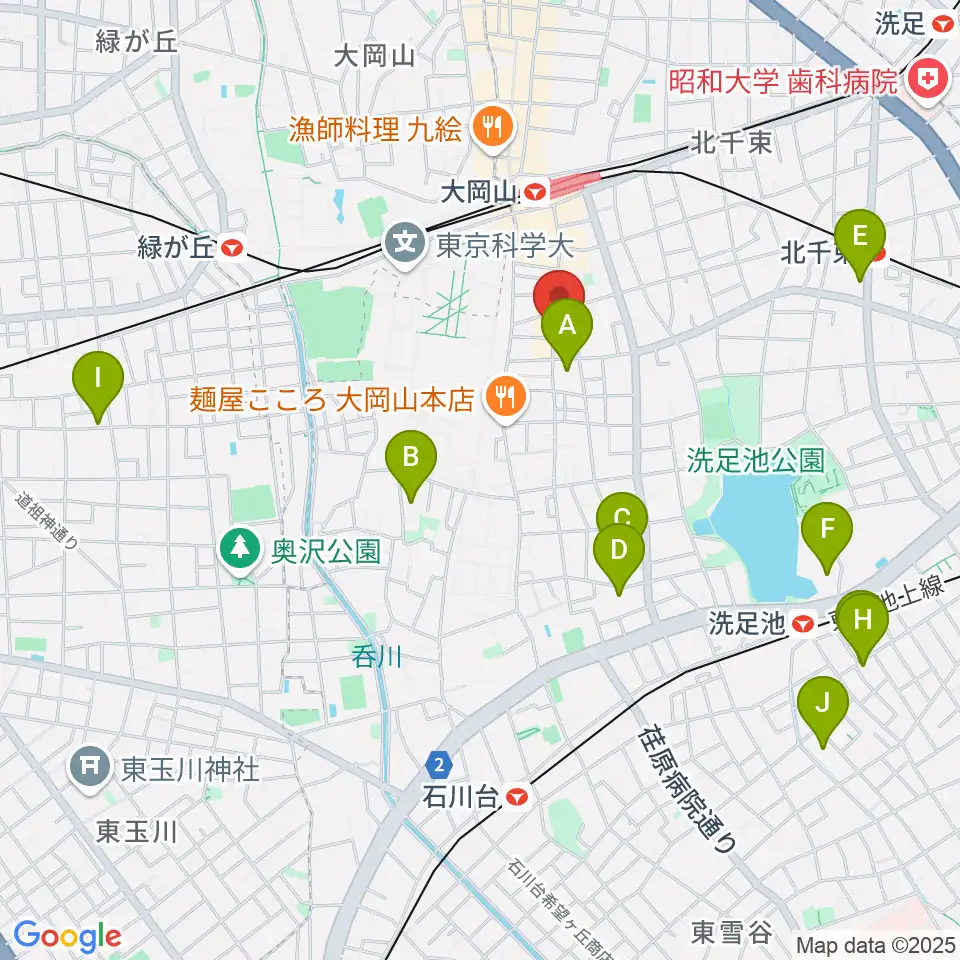 大岡山グッドストックトーキョー周辺のホテル一覧地図