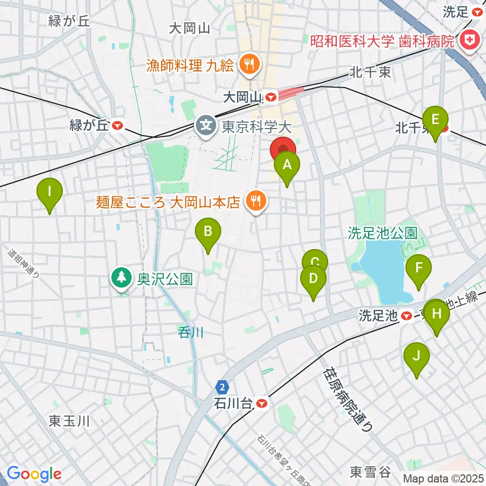 大岡山グッドストックトーキョー周辺のホテル一覧地図