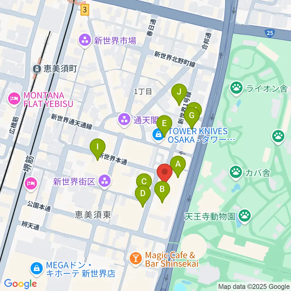 朝日劇場周辺のホテル一覧地図