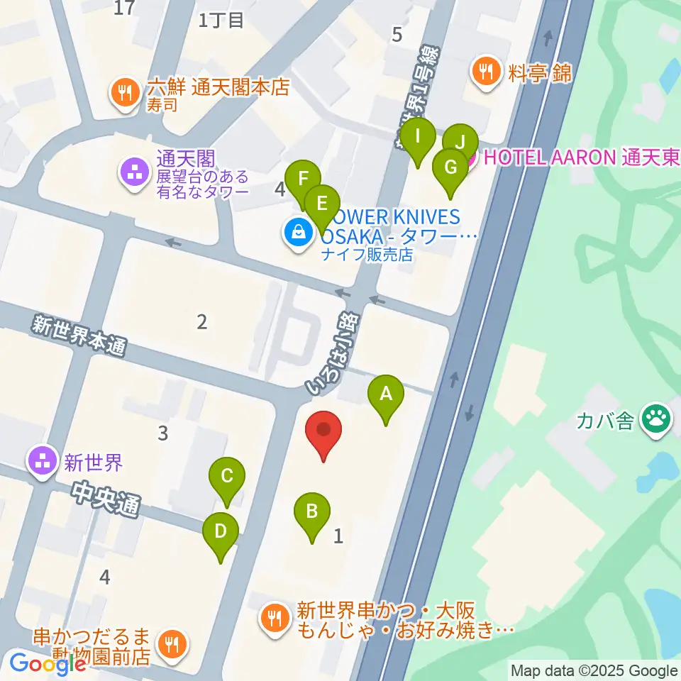 朝日劇場周辺のホテル一覧地図