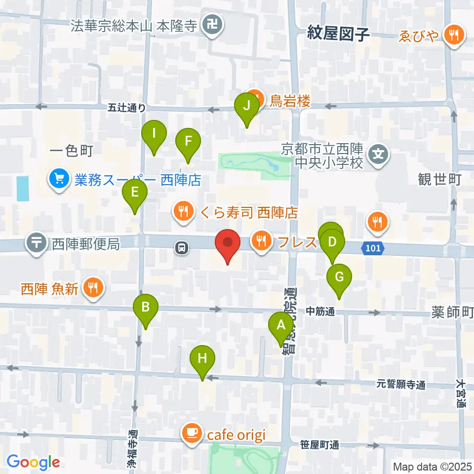 studio INO周辺のホテル一覧地図