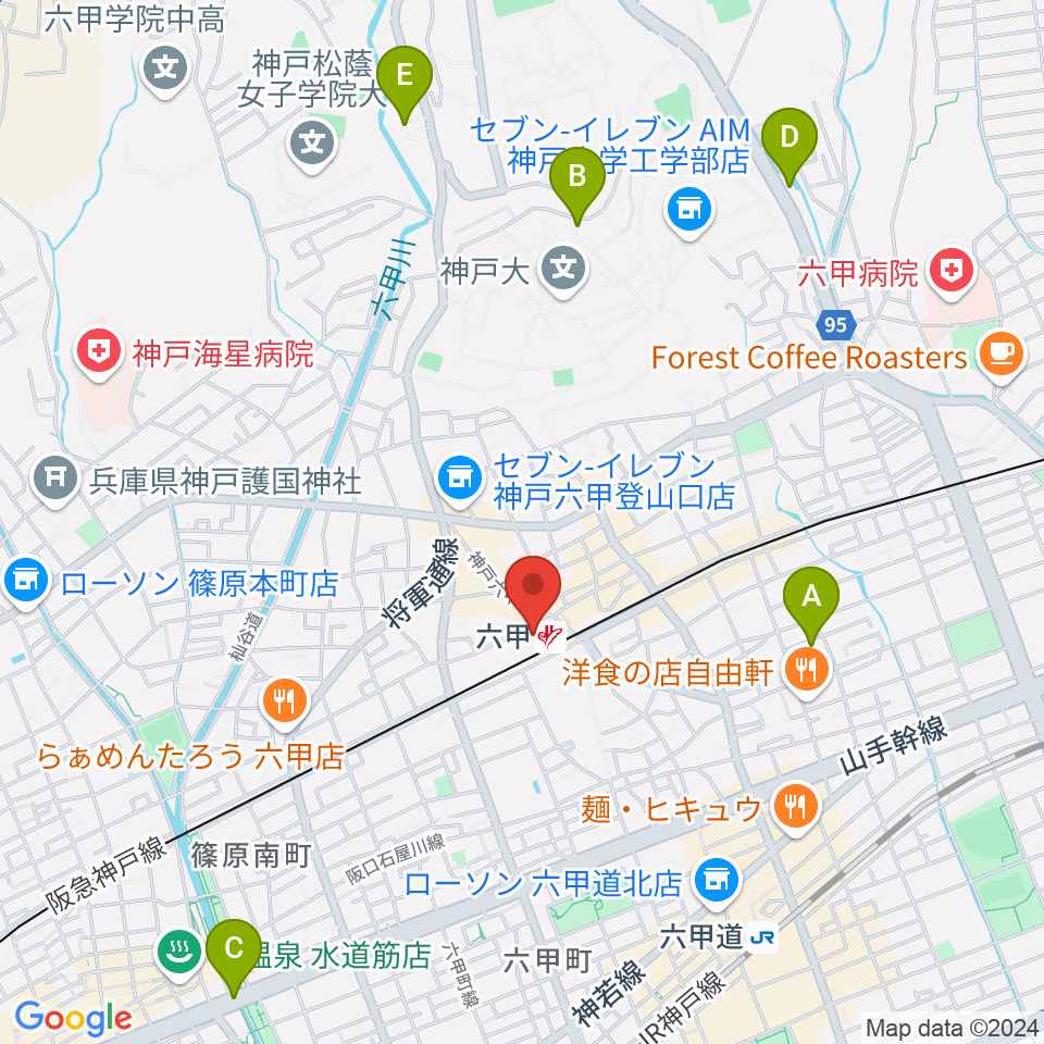 神戸ALWAYS周辺のホテル一覧地図