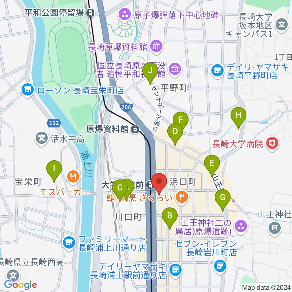 ホンダ楽器 アストロスペース周辺のホテル一覧地図