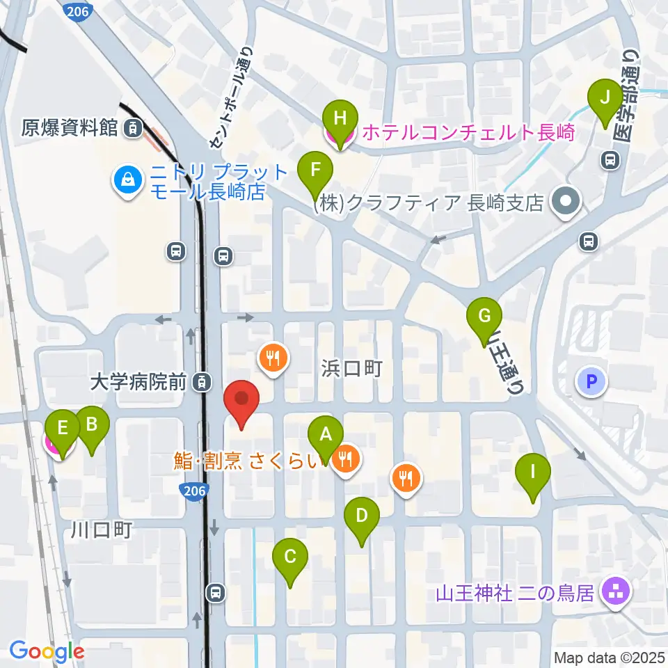 ホンダ楽器 アストロスペース周辺のホテル一覧地図
