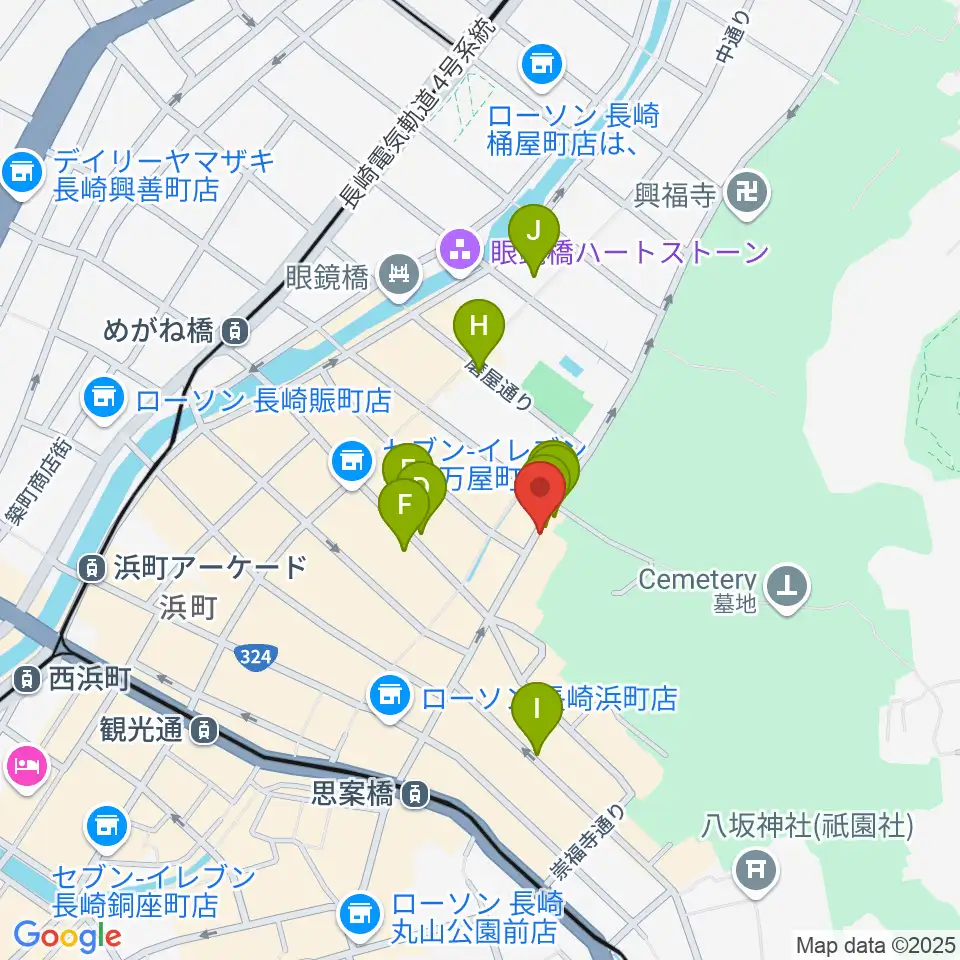 原楽器店周辺のホテル一覧地図