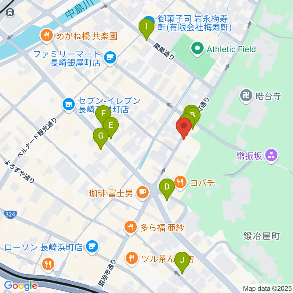 原楽器店周辺のホテル一覧地図