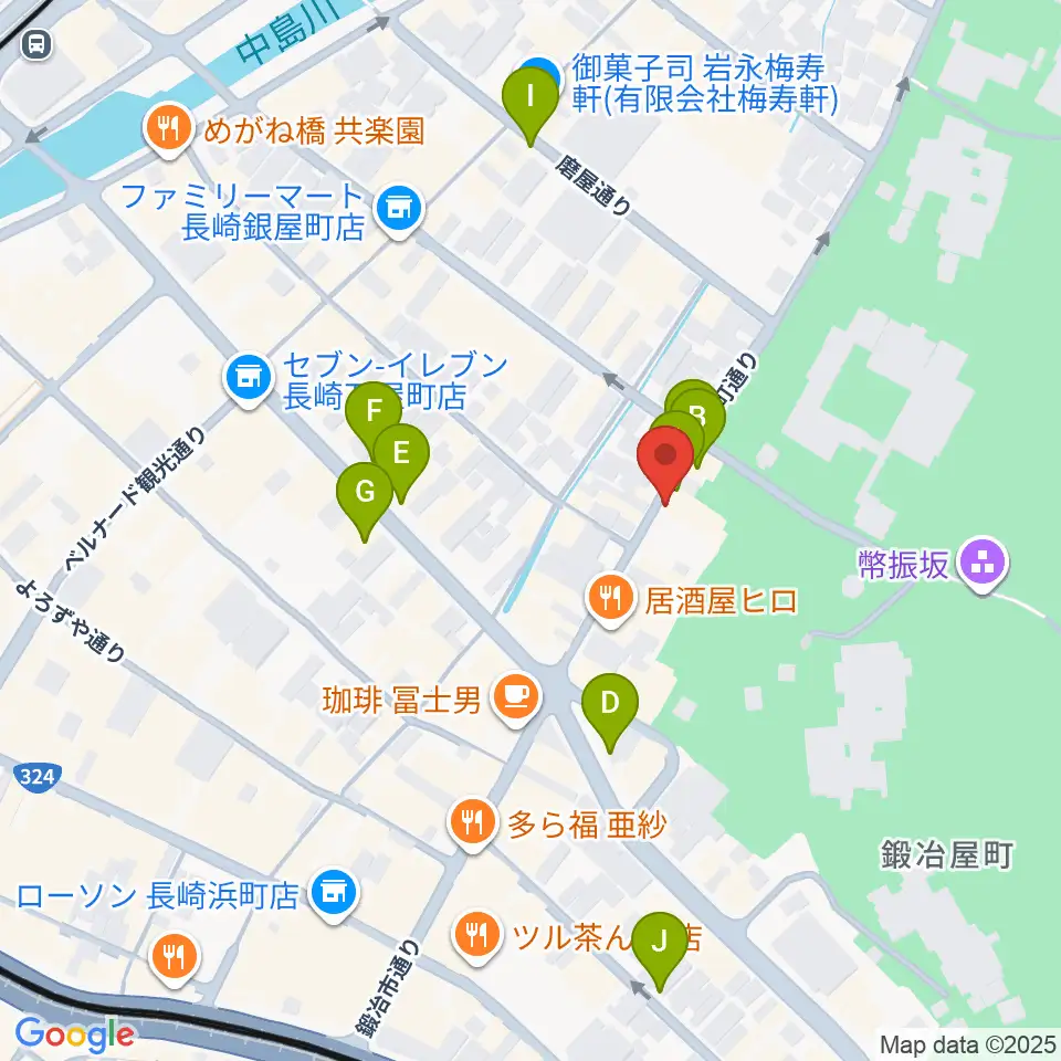 原楽器店周辺のホテル一覧地図