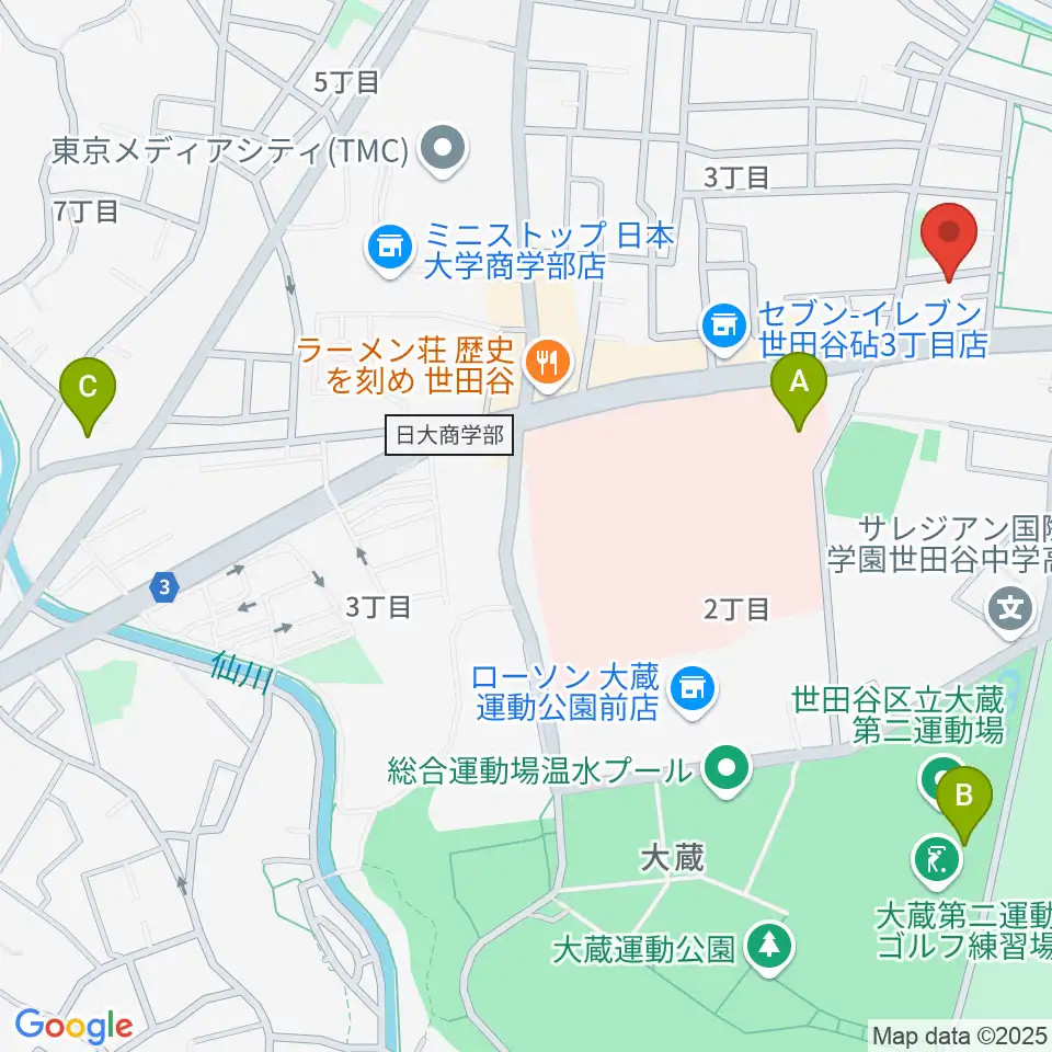 MGS Music School 砧校周辺のホテル一覧地図