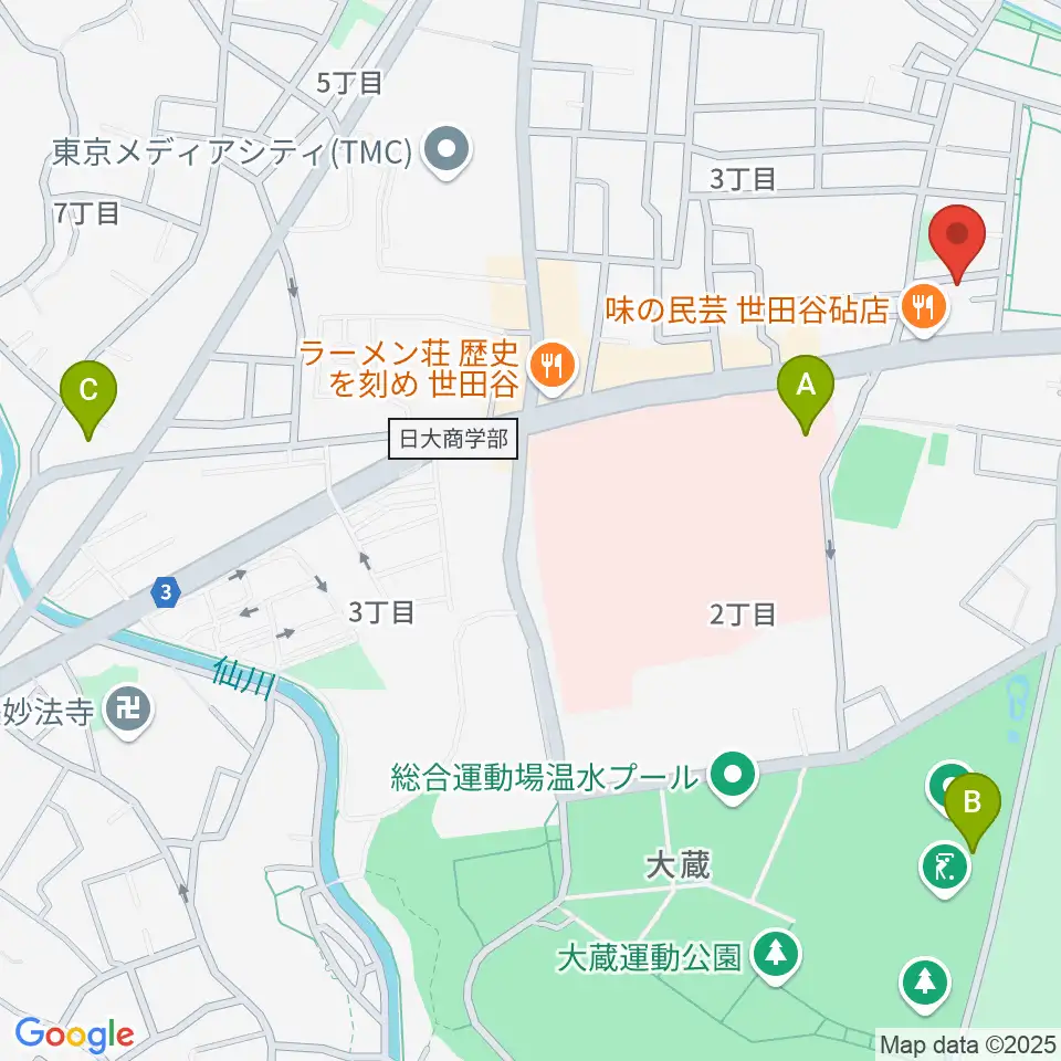 MGS Music School 砧校周辺のホテル一覧地図