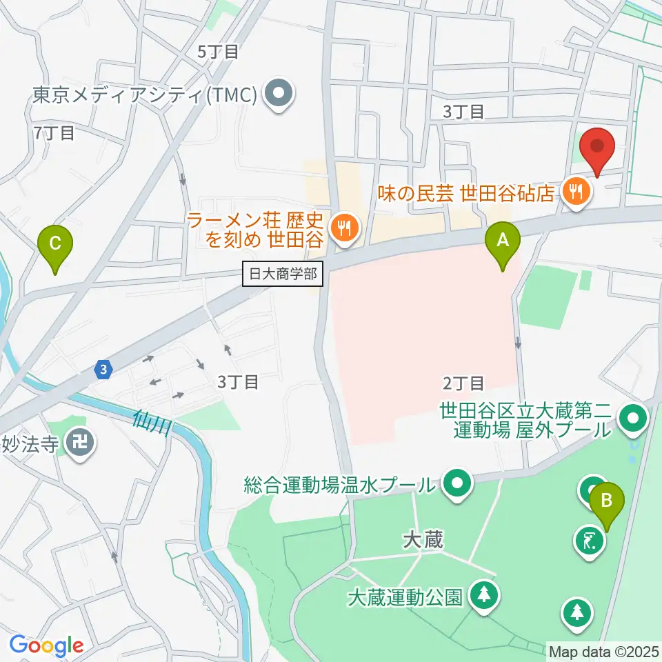 MGS Music School 砧校周辺のホテル一覧地図