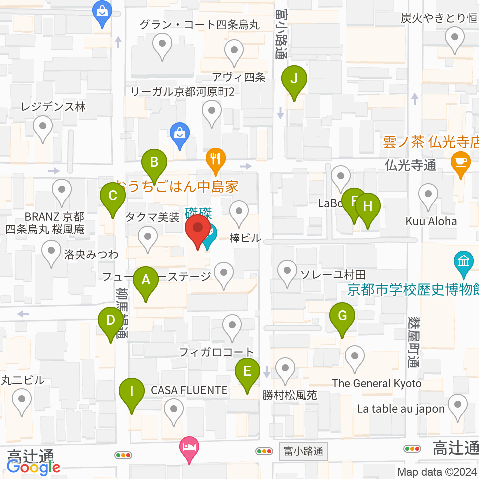 磔磔周辺のホテル一覧地図