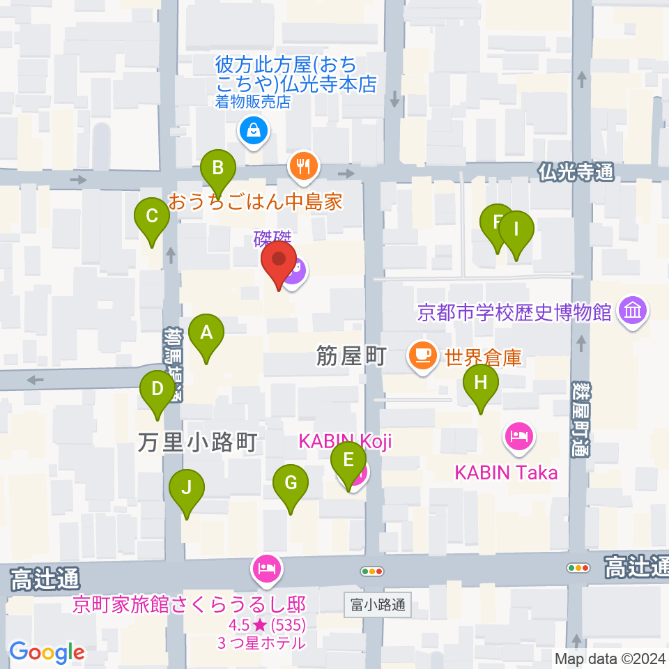 磔磔周辺のホテル一覧地図